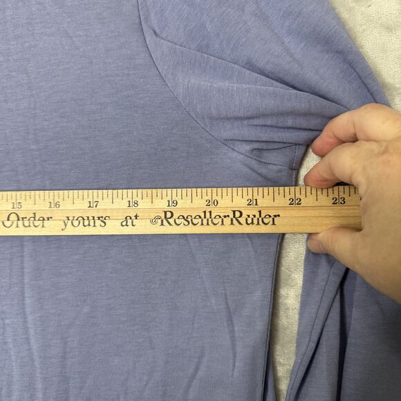 Pure Jill Elliptical Layered Top Womens Large 3/4 Sleeve Tunic Modal Rayon - Picture 7 of 9